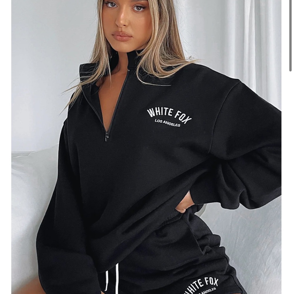 White Fox half zip sweatshirt
